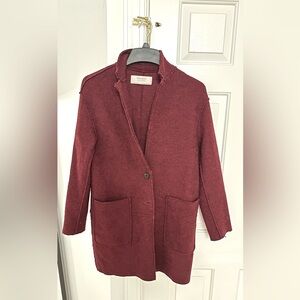 Zara wool coat sweater size small